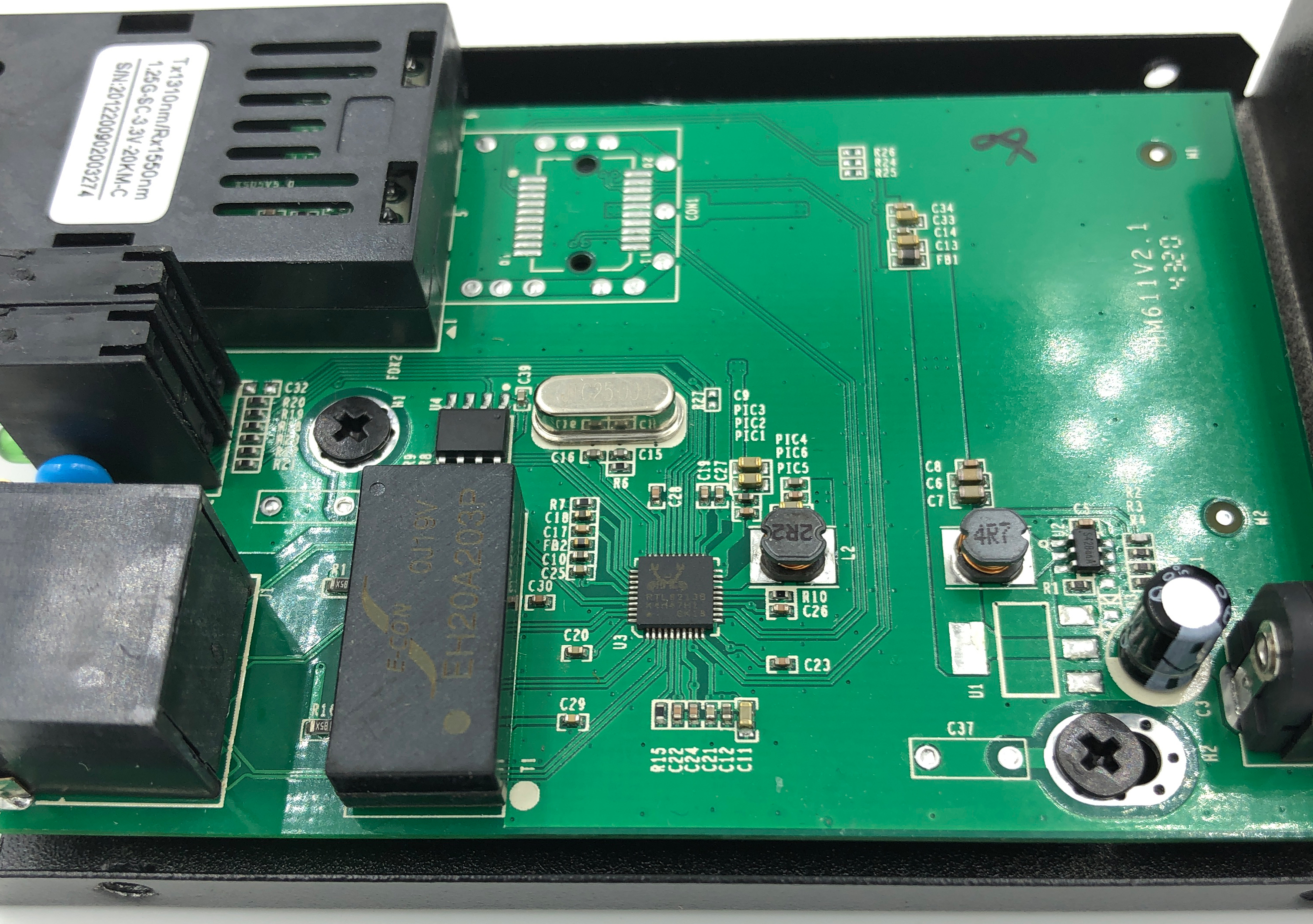 Gigabit media converter single mode WMD 20km 10/100/1000 Media Converter Single Mode / Single Fiber 1310 / 1550 ระยะ 20 กิโลเมตร